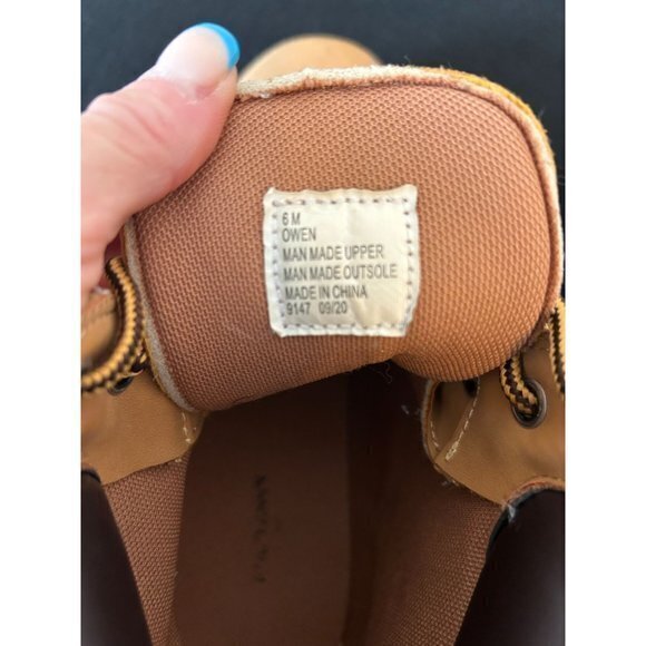 Men's US Polo Assn Faux Leather Hiking Biking Motorcycle High Top Owen Brown Boo - Picture 6 of 9